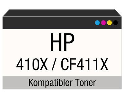 Rebuilt-Toner, HP 410X cyan 5.000 Seiten