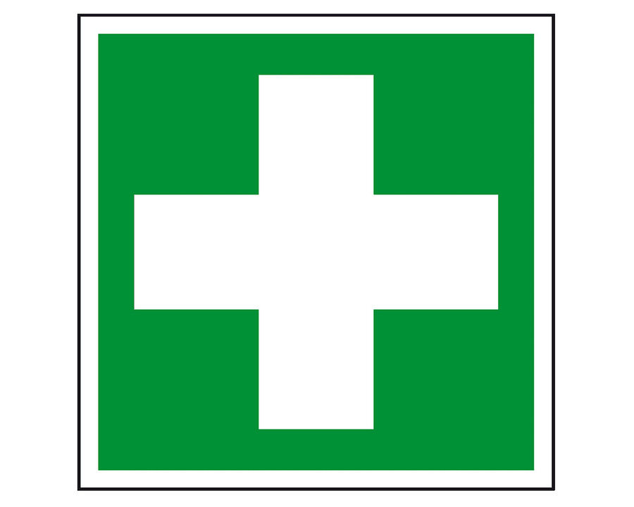 Hinweisschild "Erste Hilfe" 200 x 200 mm Hart-PVC