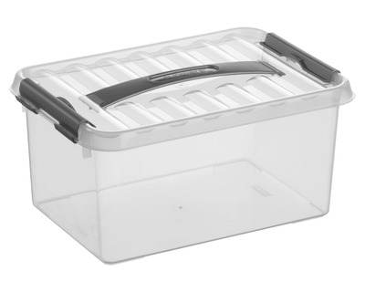 Sunware Aufbewahrungsbox "the q-line" 6 Liter, mit Griff transparent 30 x 14 x 20 cm