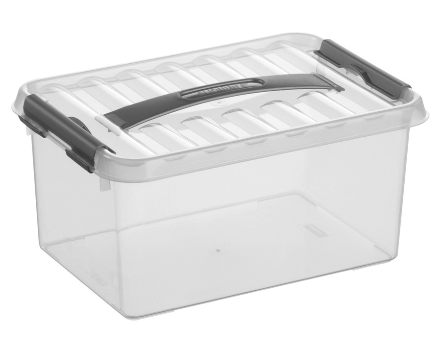 Sunware Aufbewahrungsbox "the q-line" 6 Liter, mit Griff transparent 30 x 14 x 20 cm