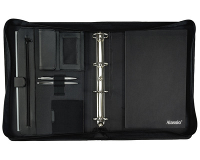 Alassio Konferenzmappe A4 "Arezzo" schwarz 360 x 300 x 60 mm