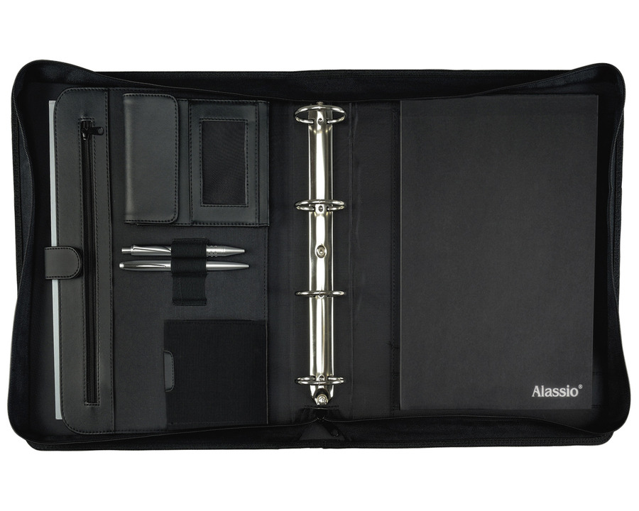 Alassio Konferenzmappe A4 "Arezzo" schwarz 360 x 300 x 60 mm