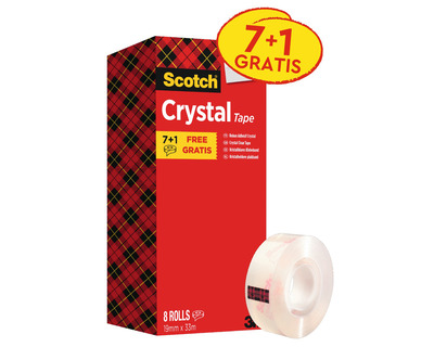 Scotch Klebeband "Crystal 600" transparent 19 mm x 33 m 8St.