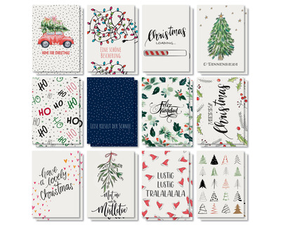 Sigel Weihnachts-Postkarte A6 "Natural Christmas" 105 x 148 mm 24St.