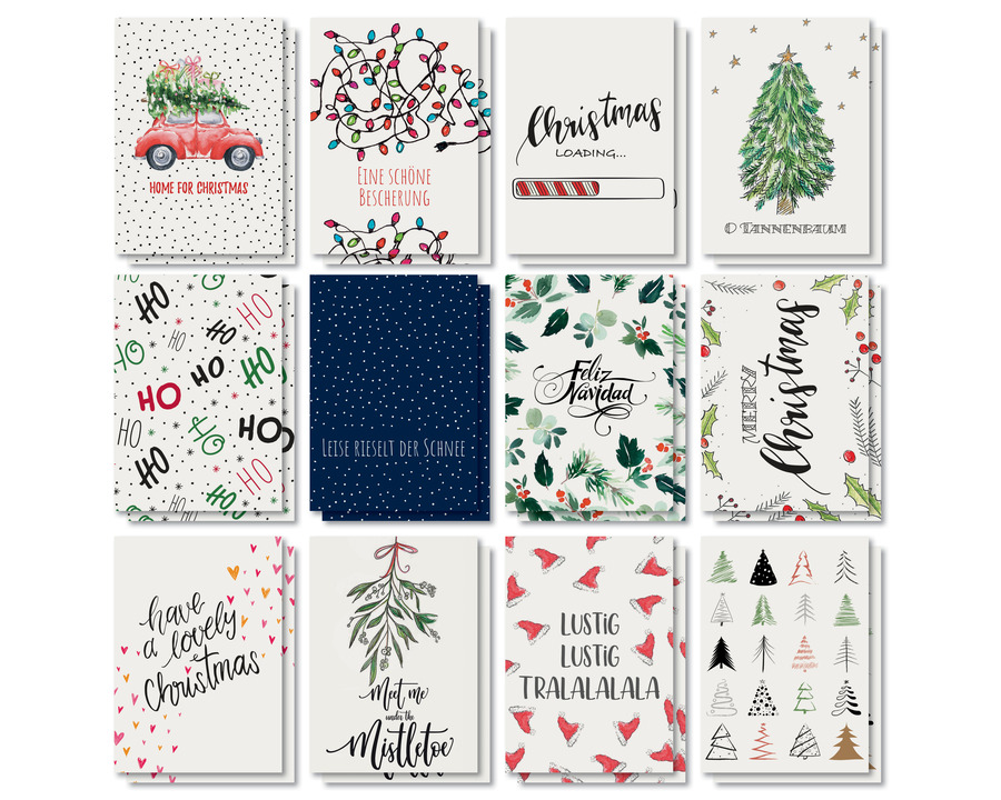 Sigel Weihnachts-Postkarte A6 "Natural Christmas" 105 x 148 mm 24St.