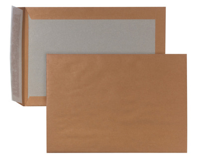 Papprückwandtasche C4, ohne Fenster, haftklebend braun 110g/m² 100St.