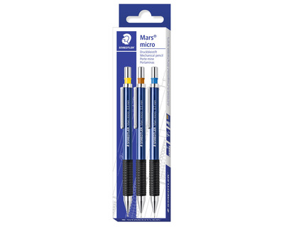 Staedtler Druckbleistift "Mars Micro" blau 0,3 / 0,5 / 0,7 mm 3St.