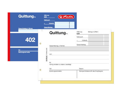 Herlitz Quittungen, selbstdurchschreibend 2 x 40 Blatt
