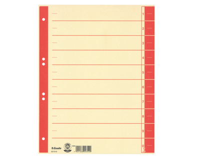 Esselte Trennblätter A4 rot 240 x 300 mm 100Bl.