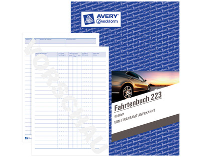 Avery Zweckform Fahrtenbuch A5 40 Blatt