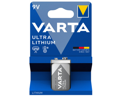 Varta Batterie "Ultra Lithium" E-Block, 6FR61 9 V 1.200 mAh