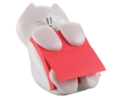 Post-it Haftnotiz-Spender "Katze" weiß