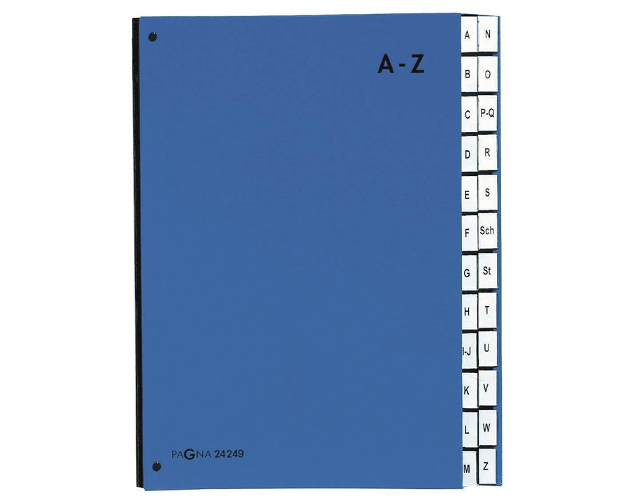 Pagna Pultordner A4, 24 Fächer blau A-Z