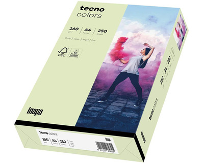Tecno Kopierkarton A4 "Tecno Colors" hellgrün 160g/m² 250Bl.