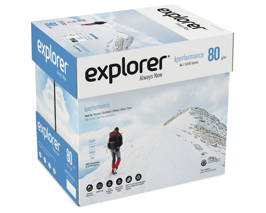Kopierpapier A4 "Explorer iPerformance" weiß, CIE 169 80g/m² 5x500Bl.