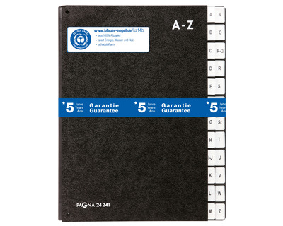 Pagna Pultordner A4, 24 Fächer schwarz A-Z