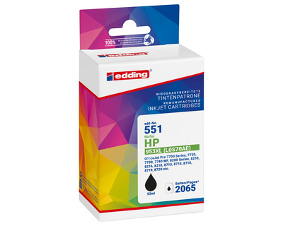 Edding Refill-Tintenpatrone 551, HP 953XL schwarz 53ml