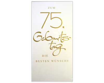 Horn Geburtstagskarte zum 75.