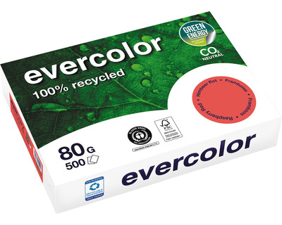 Clairefontaine Kopierpapier A4 "Evercolor" himbeerrot 80g/m² 500Bl.