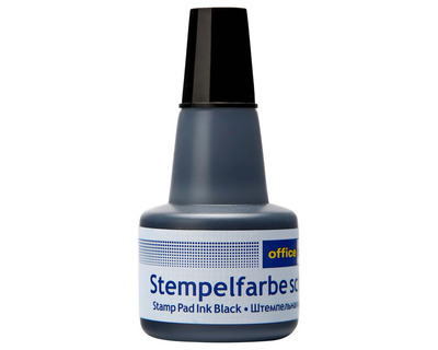 Officepoint Stempelfarbe ohne Öl  schwarz 30ml
