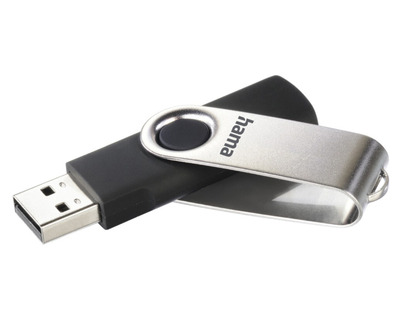 Hama USB-Stick 2.0 "Rotate" schwarz/silber 16GB