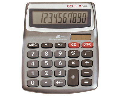 Genie Taschenrechner "540" silber 10-stellig