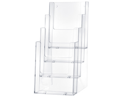 Helit Prospekthalter "the helpdesk" 1/3 A4 transparent 115 x 255 x 150 mm