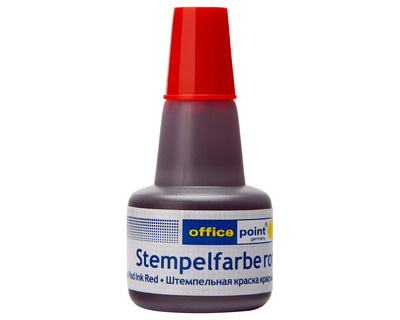 Officepoint Stempelfarbe ohne Öl  rot 30ml