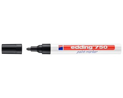 Edding Lackmarker 750 schwarz 2-4 mm Rundspitze