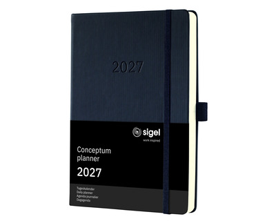 Sigel Buchkalender 2027 "Conceptum Pure" A5 schwarz 1 Seite = 1 Tag