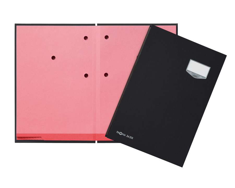 Pagna Unterschriftenmappe A4 "De Luxe" schwarz 10 Fächer