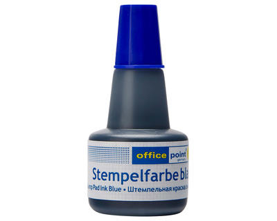 Officepoint Stempelfarbe ohne Öl  blau 30ml