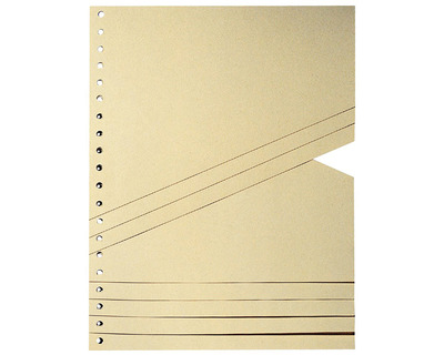 Staffeltrennblätter chamois 228 x 197 mm 100Bl.