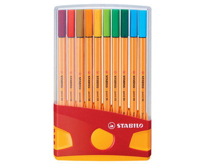 Stabilo Fineliner "Point 88 Etui Color Parade" mehrfarbig 0,4 mm 20St.