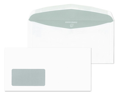 Mayer Bestpac Kuvertierhülle C6/5 "Kuvermatic", ASK mit Fenster weiß 80g/m² 1.000St.