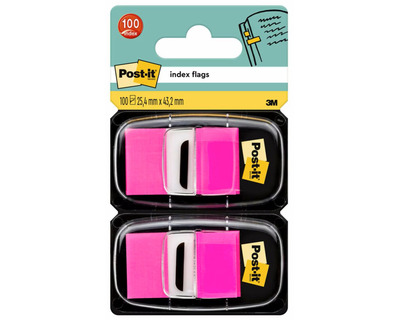 Post-it Haftmarker "Index 680" pink 25,4 x 43,2 mm 2x50Bl.