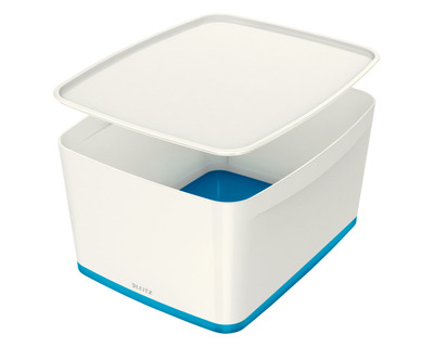 Leitz Aufbewahrungsbox "MyBox" weiß/blau 18 Liter