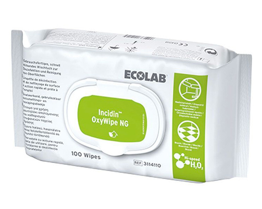 Ecolab Desinfektionstücher "Incidin OxyWipe NG", für Oberflächen 100St.
