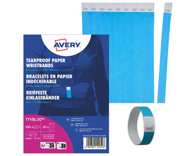 Avery Zweckform Eventbänder neonblau 500St.