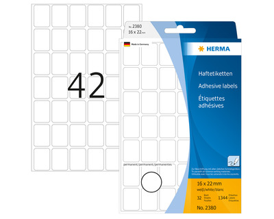 Herma Vielzweck-Etiketten weiß 16 x 22 mm 1344Et.