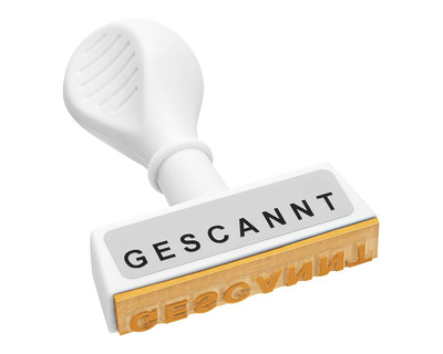 Wedo Lagertextstempel "Gescannt" 6 x 45 mm