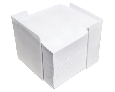 Zettelbox weiß 95 x 95 x 95 mm
