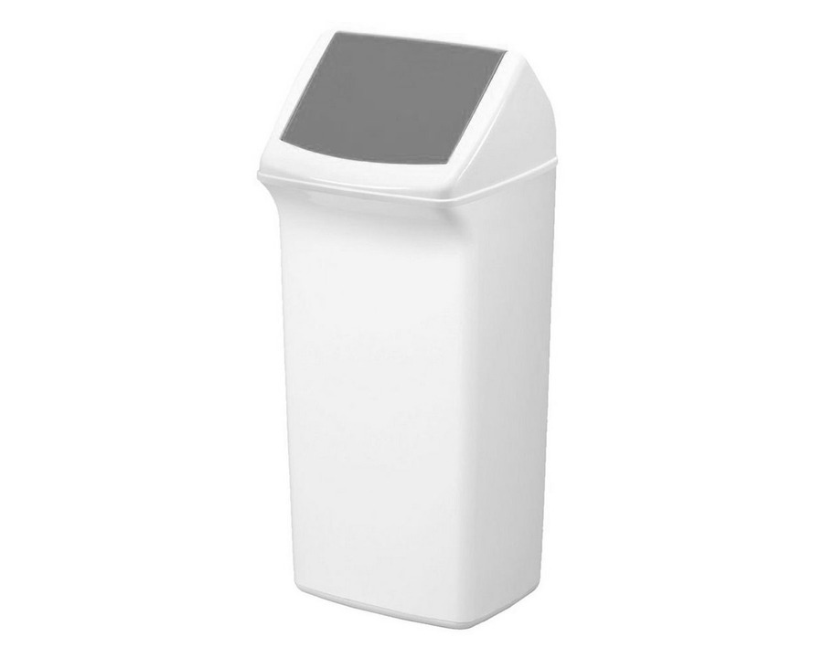 Durable Abfalleimer "Durabin Flip 40" weiß/grau 40 Liter