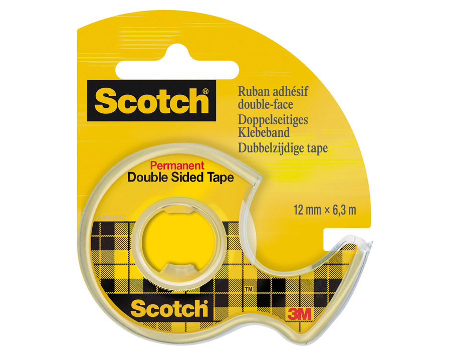 Scotch Handabroller "Double Sided" transparent, inkl. 1x DoubleSided 12mmx6,3m