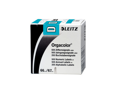 Leitz Buchstabensignal "Orgacolor" D blau 250St.