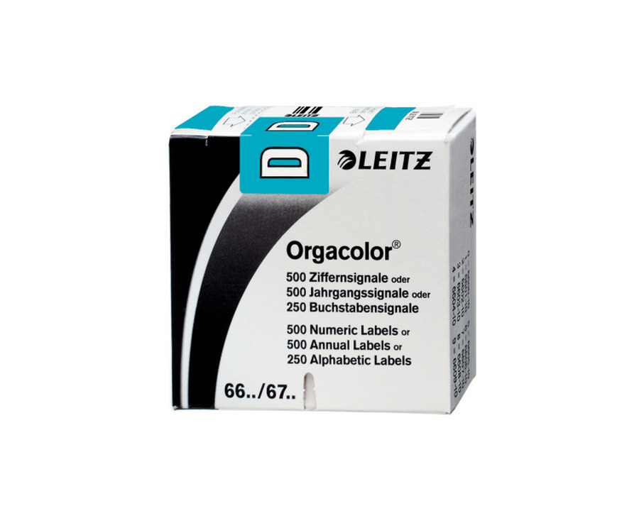 Leitz Buchstabensignal "Orgacolor" D blau 250St.