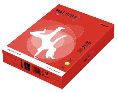 Maestro Kopierpapier A4 "Maestro color" ziegelrot 80g/m² 500Bl.