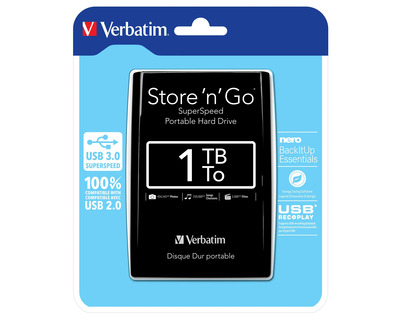 Verbatim Externe Festplatte "Store´n´Go" 2,5" schwarz 1 TB