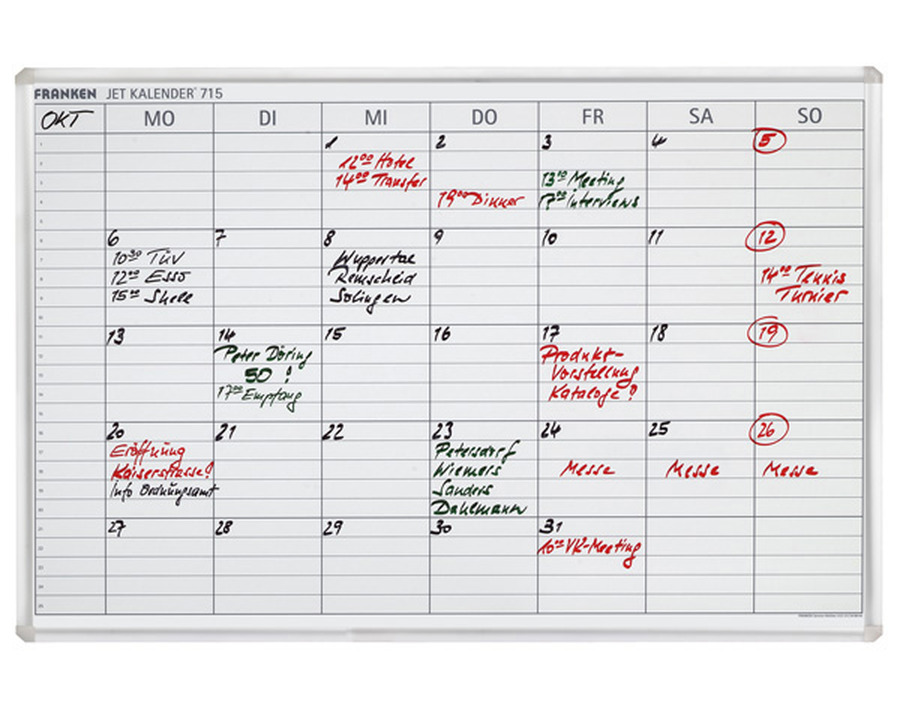 Franken Planungstafel "Jet Kalender 715" 60 x 90 cm