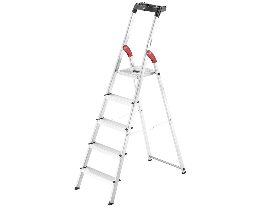 Hailo Stehleiter "StandardLine L60" silber 5 Stufen